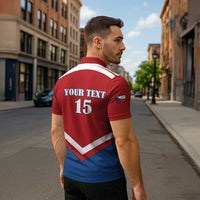 Custom Czech Ice Hockey 2026 Zipper Polo Shirt Go Champions