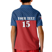 Custom Czech Ice Hockey 2026 Kid Polo Shirt Never Backs Down