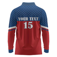 Custom Czech Ice Hockey 2026 Long Sleeve Polo Shirt Never Backs Down