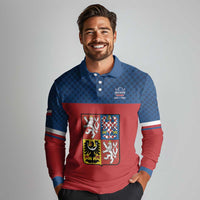 Custom Czech Ice Hockey 2026 Long Sleeve Polo Shirt Never Backs Down