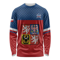 Custom Czech Ice Hockey 2026 Long Sleeve Shirt Never Backs Down