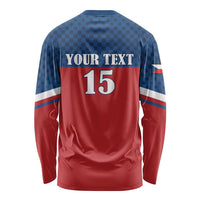 Custom Czech Ice Hockey 2026 Long Sleeve Shirt Never Backs Down