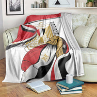 Egypt Revolution Day Blanket Coat Of Arms With Flag