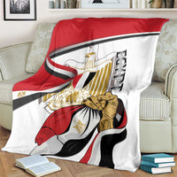Egypt Revolution Day Blanket Coat Of Arms With Flag