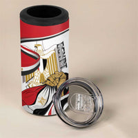 Personalized Egypt Revolution Day 4 in 1 Can Cooler Tumbler Coat Of Arms With Flag