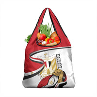Egypt Revolution Day Grocery Bag Coat Of Arms With Flag