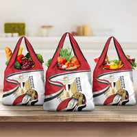 Egypt Revolution Day Grocery Bag Coat Of Arms With Flag