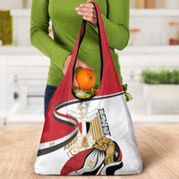Egypt Revolution Day Grocery Bag Coat Of Arms With Flag