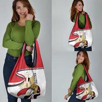 Egypt Revolution Day Grocery Bag Coat Of Arms With Flag
