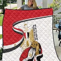 Egypt Revolution Day Quilt Coat Of Arms With Flag