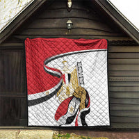 Egypt Revolution Day Quilt Coat Of Arms With Flag