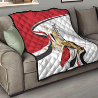 Egypt Revolution Day Quilt Coat Of Arms With Flag