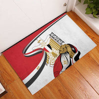 Egypt Revolution Day Rubber Doormat Coat Of Arms With Flag