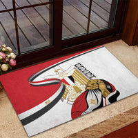 Egypt Revolution Day Rubber Doormat Coat Of Arms With Flag
