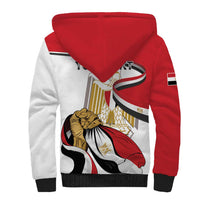 Personalized Egypt Revolution Day Sherpa Hoodie Coat Of Arms With Flag