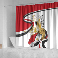 Egypt Revolution Day Shower Curtain Coat Of Arms With Flag