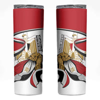 Personalized Egypt Revolution Day Skinny Tumbler Coat Of Arms With Flag
