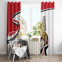 Egypt Revolution Day Window Curtain Coat Of Arms With Flag