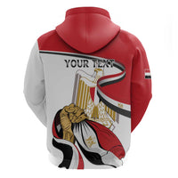 Personalized Egypt Revolution Day Zip Hoodie Coat Of Arms With Flag