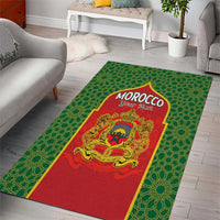 Personalized Morocco Throne Day Area Rug King Lion Coat Of Arms