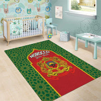 Personalized Morocco Throne Day Area Rug King Lion Coat Of Arms