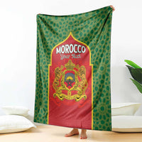Personalized Morocco Throne Day Blanket King Lion Coat Of Arms