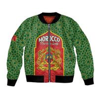 Personalized Morocco Throne Day Bomber Jacket King Lion Coat Of Arms