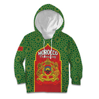 Personalized Morocco Throne Day Kid Hoodie King Lion Coat Of Arms
