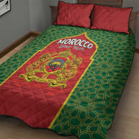 Personalized Morocco Throne Day Quilt Bed Set King Lion Coat Of Arms
