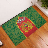 Personalized Morocco Throne Day Rubber Doormat King Lion Coat Of Arms