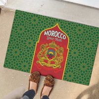 Personalized Morocco Throne Day Rubber Doormat King Lion Coat Of Arms