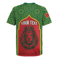 Personalized Morocco Throne Day Rugby Jersey King Lion Coat Of Arms