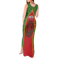 Personalized Morocco Throne Day Tank Maxi Dress King Lion Coat Of Arms