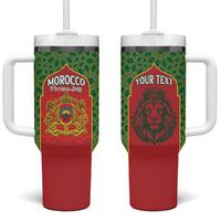 Personalized Morocco Throne Day Tumbler With Handle King Lion Coat Of Arms