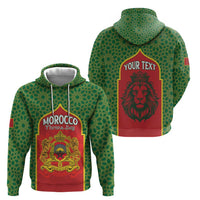 Personalized Morocco Throne Day Zip Hoodie King Lion Coat Of Arms