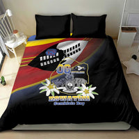 Eswatini Independece Day Bedding Set Coat Of Arms With Map - Wonder Print Shop