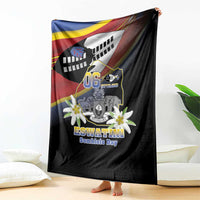 Eswatini Independece Day Blanket Coat Of Arms With Map - Wonder Print Shop