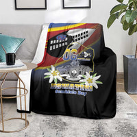 Eswatini Independece Day Blanket Coat Of Arms With Map - Wonder Print Shop