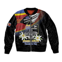 Personalized Eswatini Independece Day Bomber Jacket Coat Of Arms With Map - Wonder Print Shop