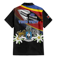 Personalized Eswatini Independece Day Family Matching Mermaid Dress and Hawaiian Shirt Coat Of Arms With Map - Wonder Print Shop