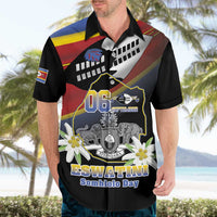Personalized Eswatini Independece Day Hawaiian Shirt Coat Of Arms With Map - Wonder Print Shop