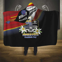 Eswatini Independece Day Hooded Blanket Coat Of Arms With Map - Wonder Print Shop