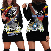 Personalized Eswatini Independece Day Hoodie Dress Coat Of Arms With Map - Wonder Print Shop