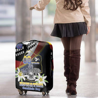 Eswatini Independece Day Luggage Cover Coat Of Arms With Map - Wonder Print Shop