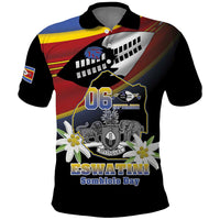 Personalized Eswatini Independece Day Polo Shirt Coat Of Arms With Map - Wonder Print Shop