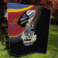 Eswatini Independece Day Quilt Coat Of Arms With Map - Wonder Print Shop