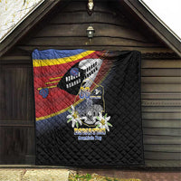 Eswatini Independece Day Quilt Coat Of Arms With Map - Wonder Print Shop