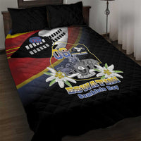 Eswatini Independece Day Quilt Bed Set Coat Of Arms With Map - Wonder Print Shop