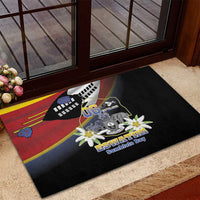 Eswatini Independece Day Rubber Doormat Coat Of Arms With Map - Wonder Print Shop