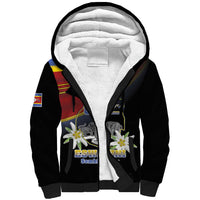 Personalized Eswatini Independece Day Sherpa Hoodie Coat Of Arms With Map - Wonder Print Shop